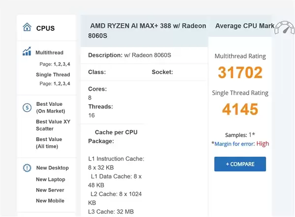 AMD锐龙AI Max+ 388/392蓄势待发：满血最强集显 降落凡间