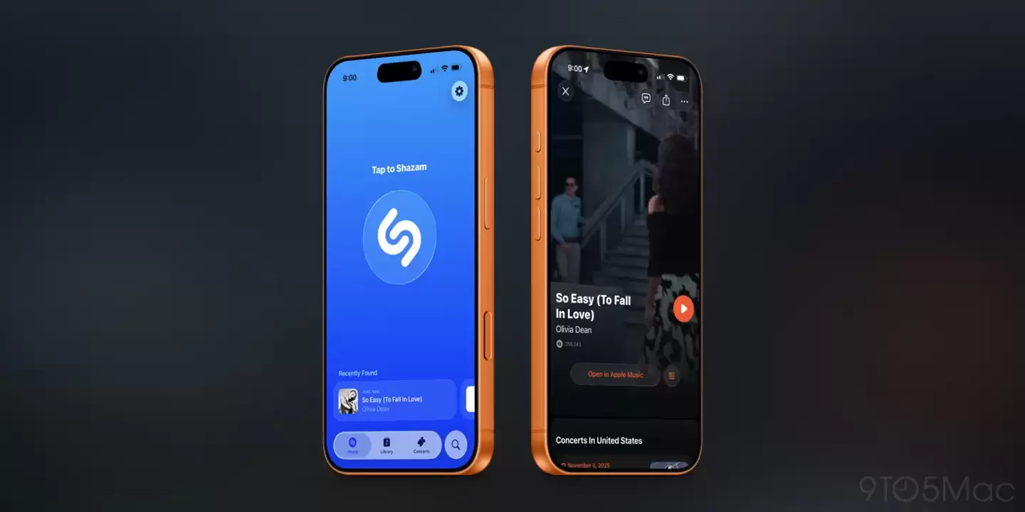 苹果第一方音乐识别 App Shazam iOS 端更新 26.0 版,换装流态玻璃界面