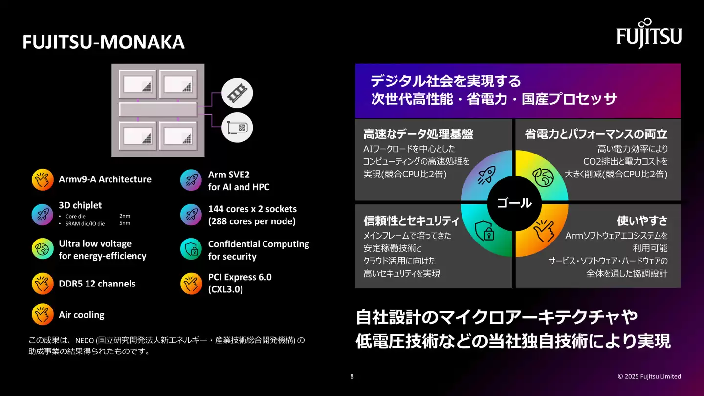 富士通公布芯片开发路线图:2031年MONAKA-XX实现CPU+NPU融合
