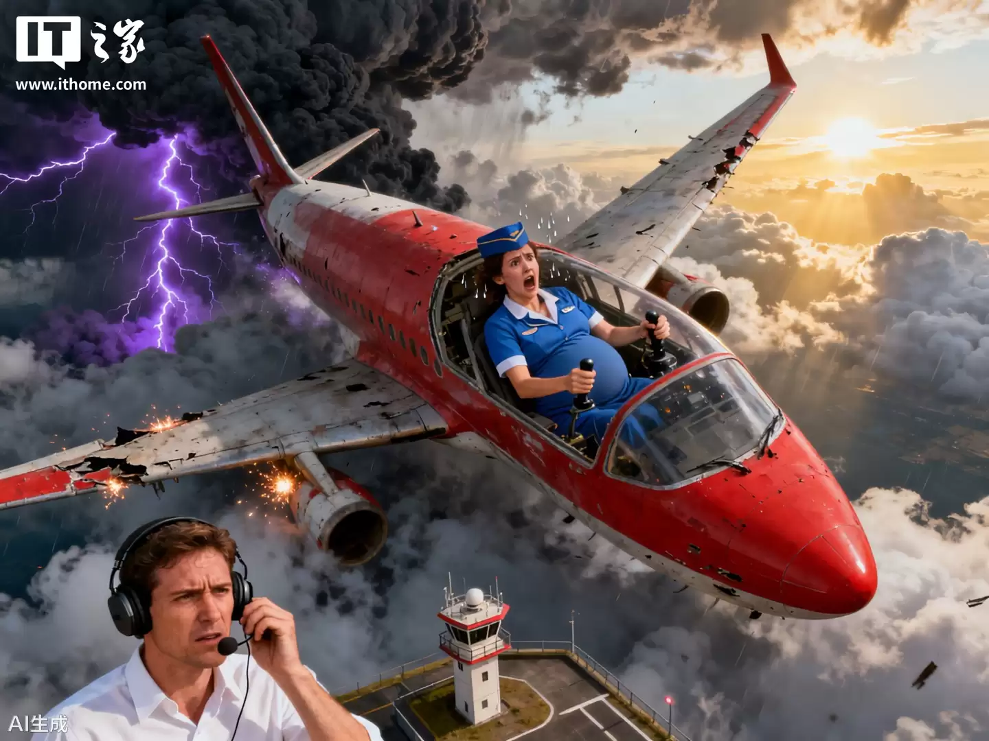 飛行員昏迷、孕婦接管駕駛艙：蘋果官宣高空驚悚新片《The Flick》