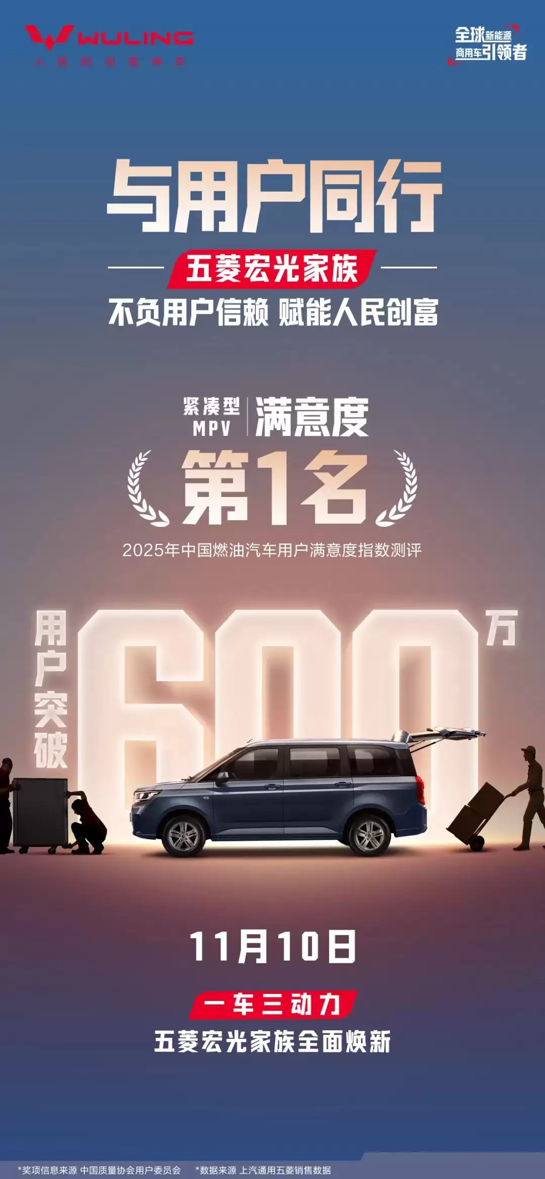 一车集齐油、电、混三种动力，五菱宏光家族 11 月 10 日焕新上市