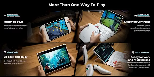 终于看到第二款Lunar Lake掌机!不知名小牌子 11英寸巨型裸眼3D屏幕