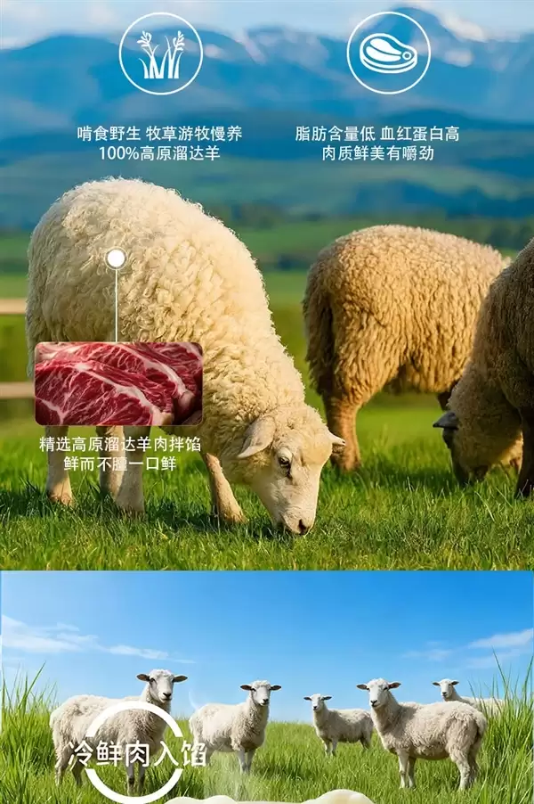 高原牦牛肉高原羊肉 京东大葱水饺20只9.98元(三两肉)