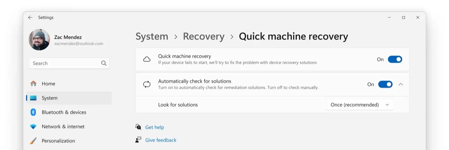 微软推出 Win11 Dev / Beta 26220.7070 预览版:重塑小组件面板、提速系统恢复