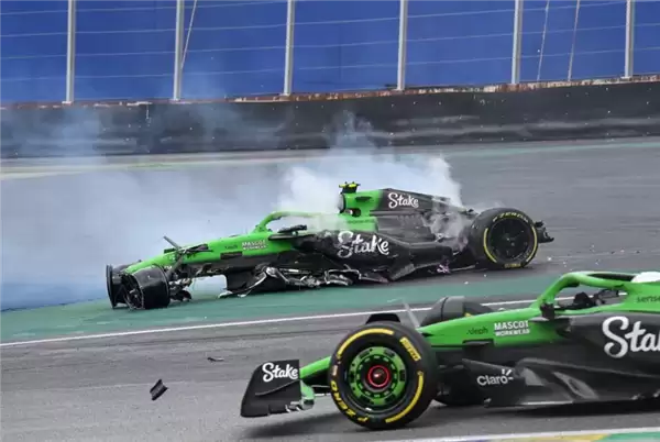 F1新手发生严重高速撞车事故:碰撞瞬间冲击力57G 车手奇迹无伤