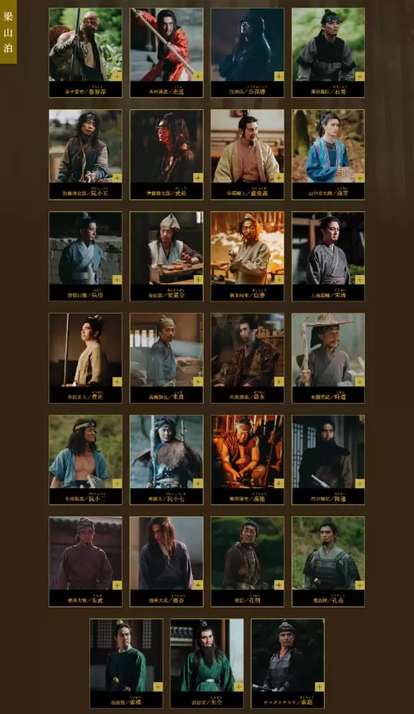 看完你淡定吗!日本翻拍《水浒传》要播出了:31位梁山好汉正式亮相