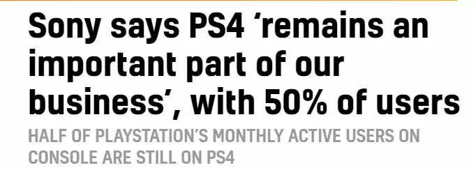 索尼：PS4仍是业务关键