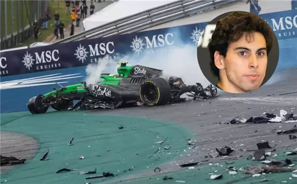 F1新手发生严重高速撞车事故:碰撞瞬间冲击力57G 车手奇迹无伤