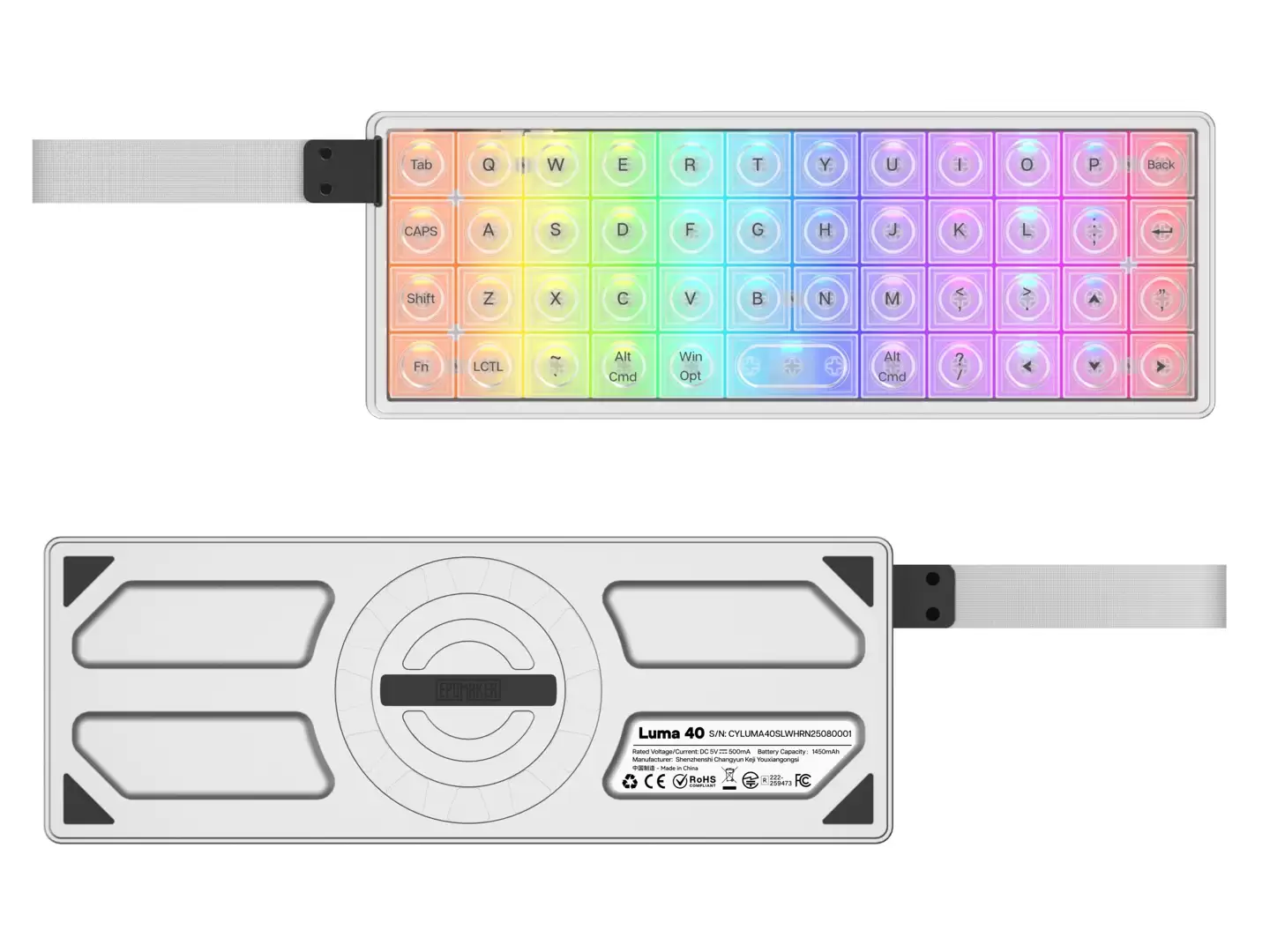 EPOMAKER Luma 40 矮轴三模机械键盘上市：40% 正交直列，410g 便携