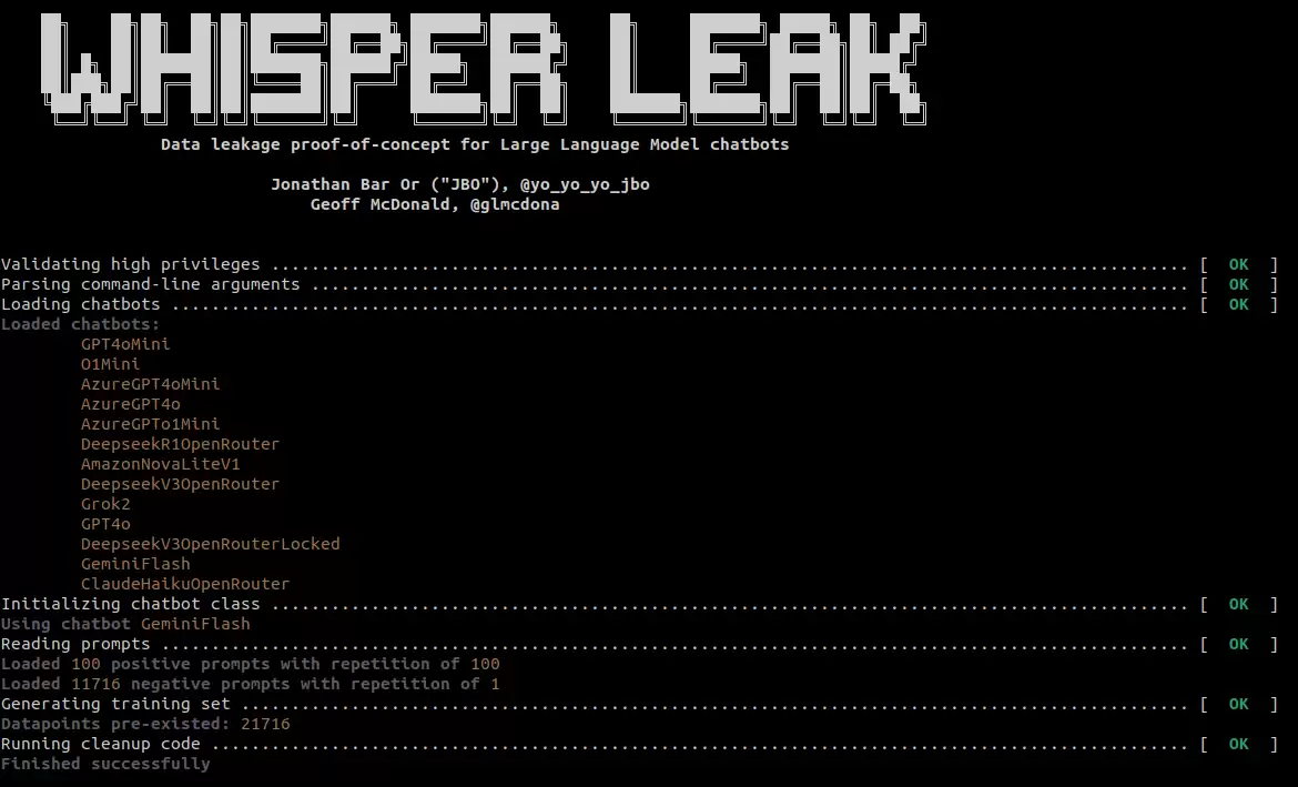 命中率超98%：微软披露Whisper-Leak侧信道攻击，可窥探你和AI聊天内容