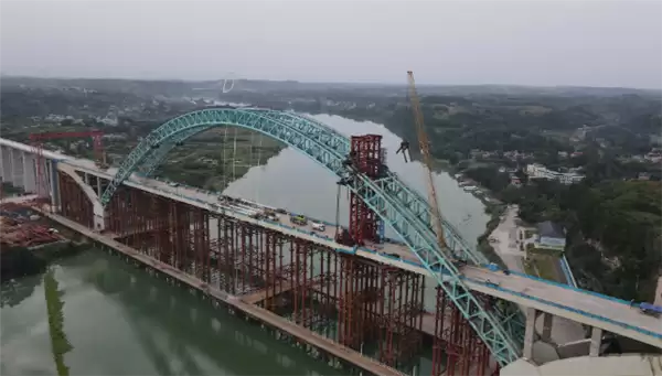 全长1252米!世界最大跨度无推力组合拱桥合龙