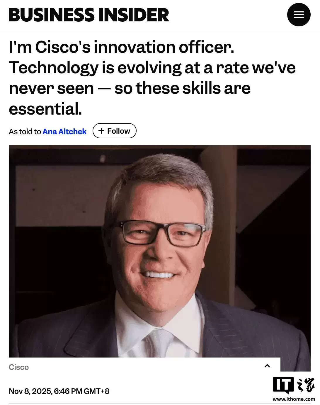 思科全球创新主管迪德里希：AI时代学生应该接触哲学和伦理学等人文学科