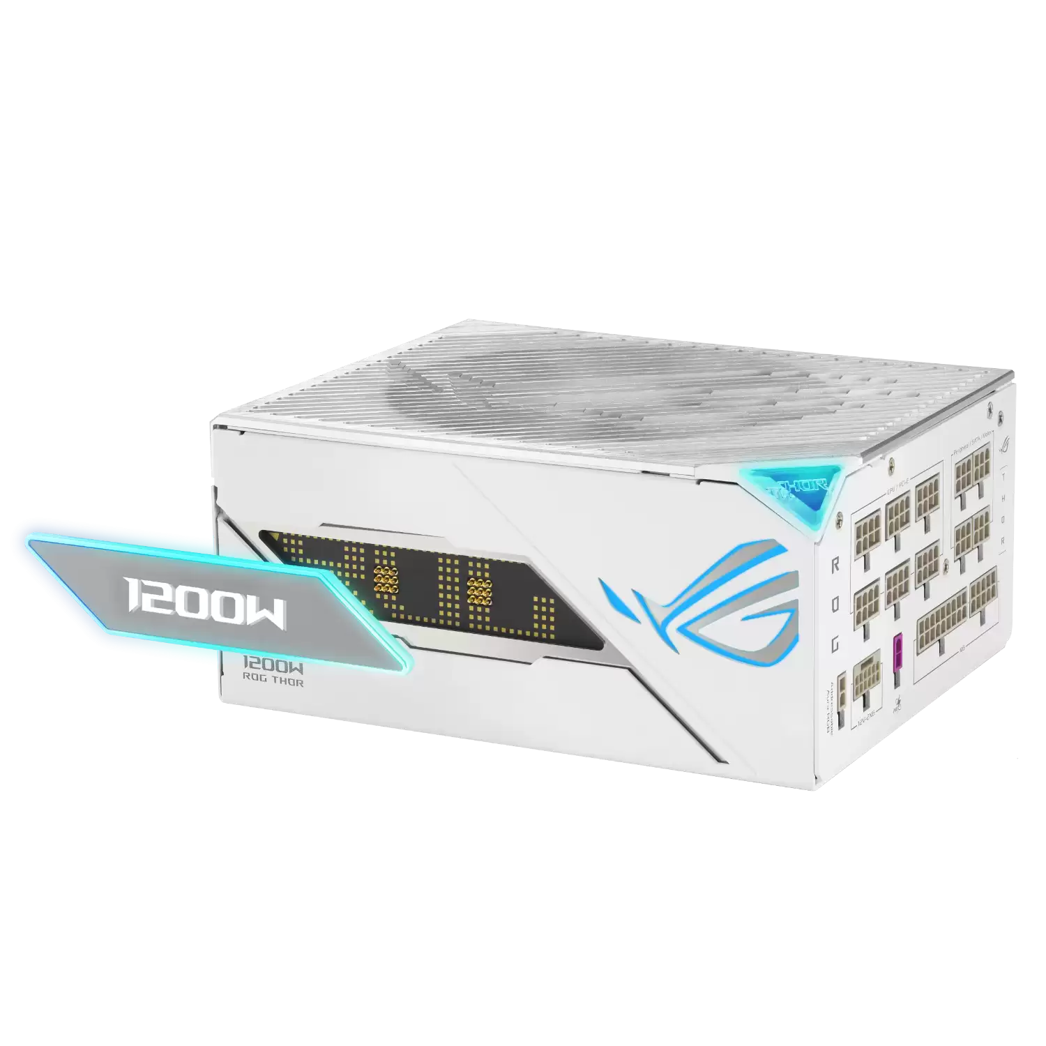 华硕 ROG 雷神 3 代 1200W 白金氮化镓电源新增白色款，3899元