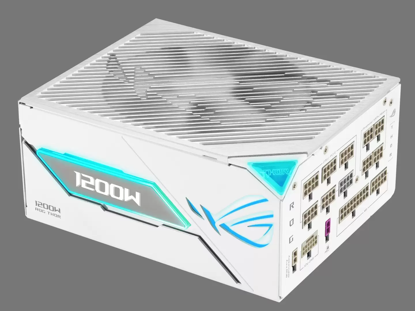 华硕 ROG 雷神 3 代 1200W 白金氮化镓电源新增白色款，3899元