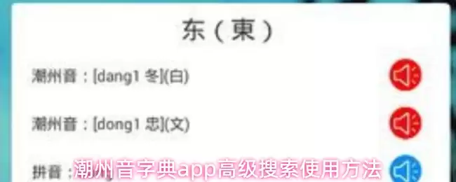 潮州音字典app高级搜索使用方法