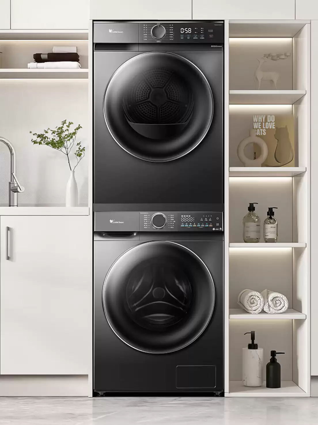 工业克苏鲁实症：小天鹅水魔方热泵洗烘套装 2579 元腰斩限今日，低过单买洗衣机