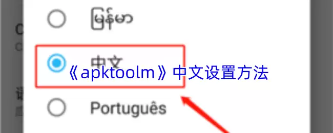 《apktoolm》中文设置方法