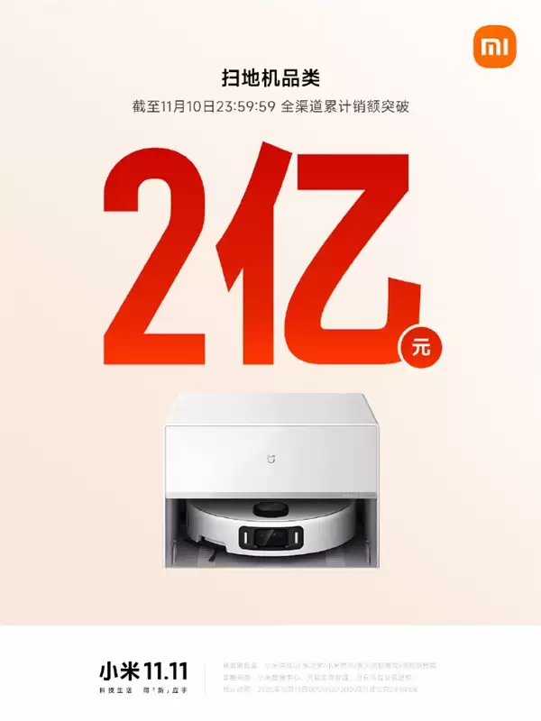 2025双11即将收官!小米路由器、音箱、充电宝等销售额破亿