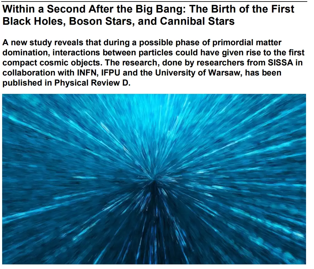 追溯宇宙“创世纪” ：科学家深挖大爆炸后1秒内发生的事情