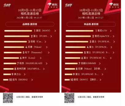 双榜登顶！索尼影像强势领跑京东双11影像消费市场