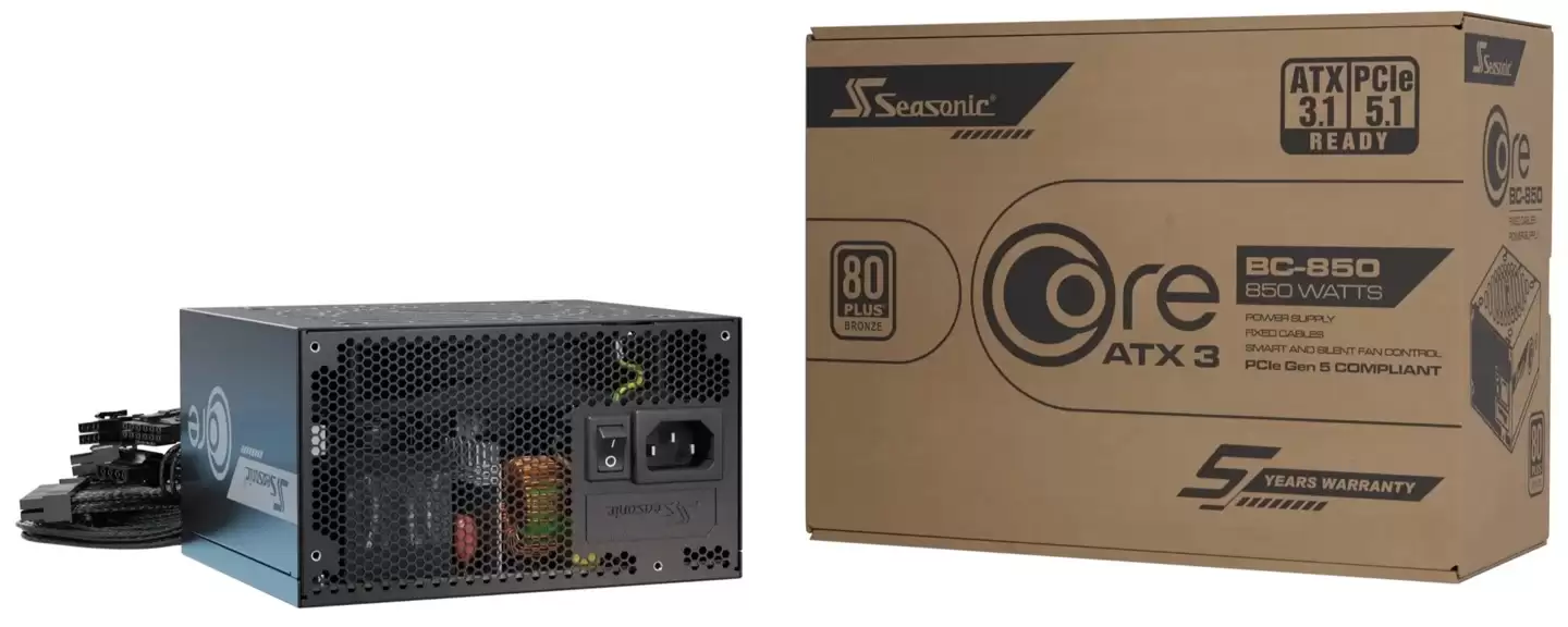 海韵上线CORE GC / BC ATX 3.1电源：原生非模组线材，80 PLUS金牌/铜牌