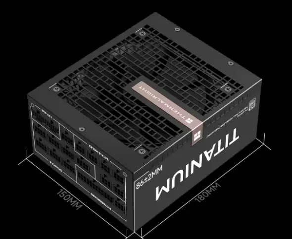 利民首发ATX 3.1钛金电源TR-AT1650,支持双12V-2接口与智能调速
