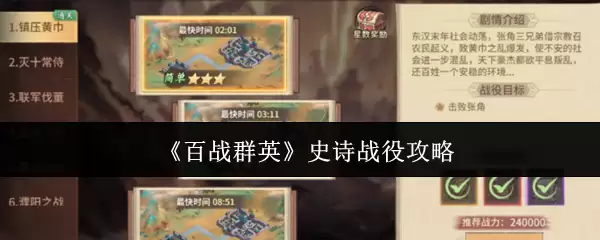 《百战群英》史诗歌役攻略