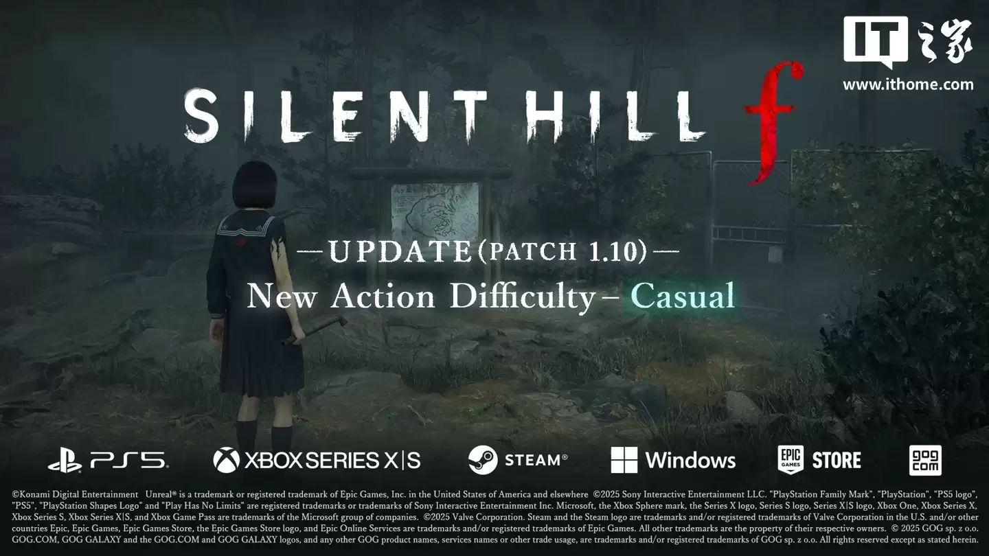《寂静岭 f》游戏更新1.10版本：新增“简单”难度，二周目以上玩家可跳过特定章节