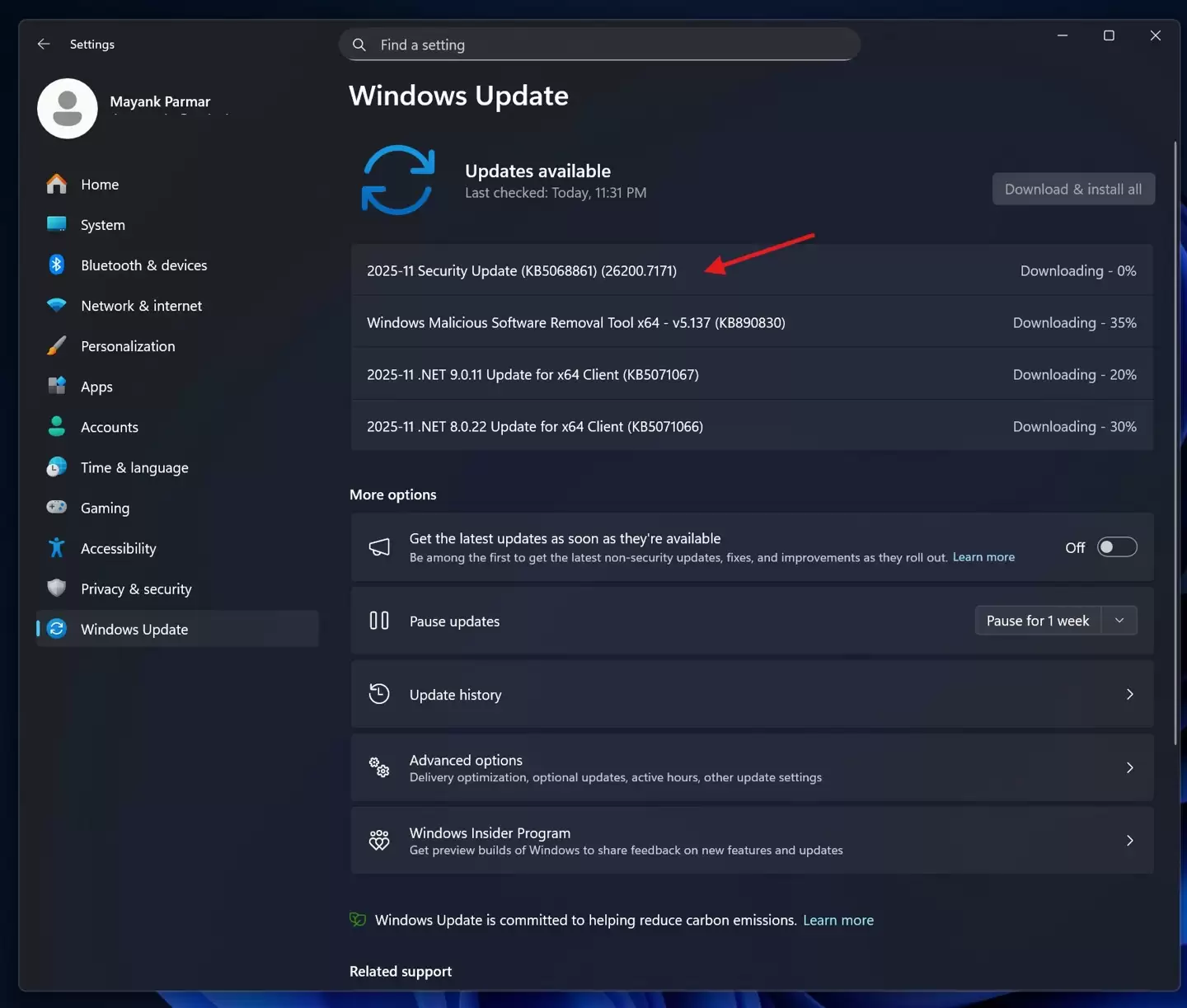外媒实测:微软11月累积更新已修复Win11任务管理器“内存刺客”BUG