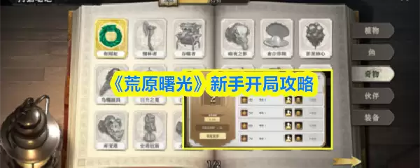 《荒野曙光》新手开局攻略