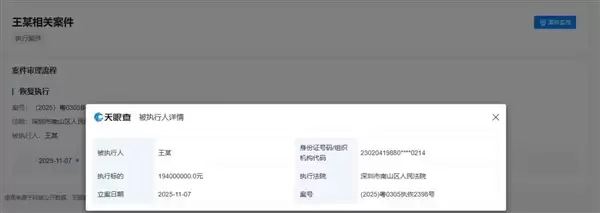 王自如回应被恢复执行1.94亿元：乌龙事件、信息不实