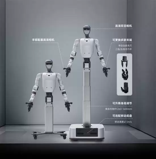 宇树科技发布首款轮式人形机器人G1-D