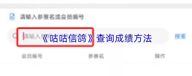 《咕咕信鸽》查询成绩方法