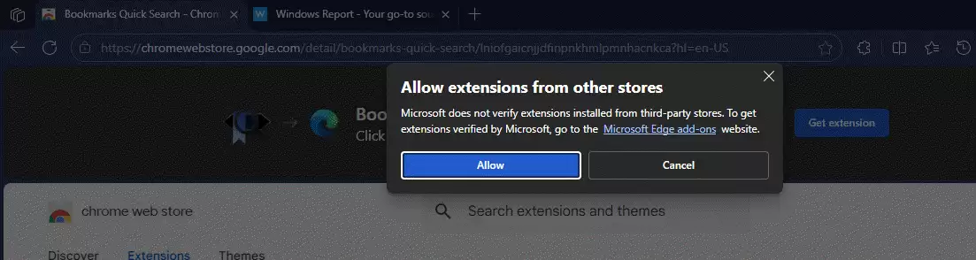微软 Edge Canary 测试版隐藏“允许来自其他商店的扩展”选项,实测 Chrome 商店插件仍可安装