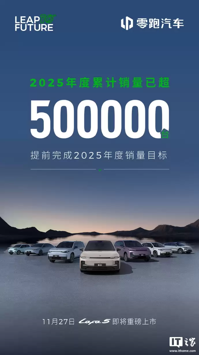 零跑汽车朱江明:Lafa5、D19、A10 蓄势待发,明年冲击 100 万辆销量目标