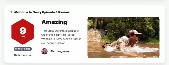 IGN盛赞小丑回魂第四集：9分惊艳回归