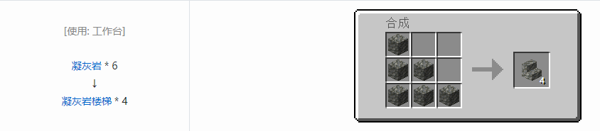 我的世界凝灰岩楼梯怎么做