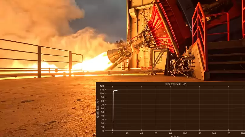 星河动力智神星一号火箭主发动机完成深度变推力试车,突破多项关键技术