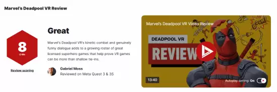 死侍VR获80分好评:沉浸战斗与幽默叙事兼备