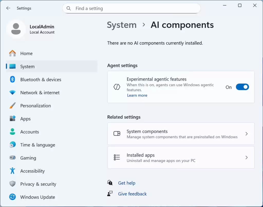微软罕见周一更新:Win11 26220.7262 新增实验性 AI 智能体开关,多项界面体验改进