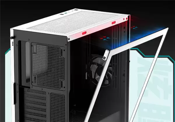 九州风神炫瞳机箱首发199元:3D立体前面板设计