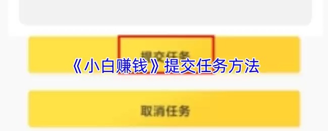 《小白赚钱》提交任务方法