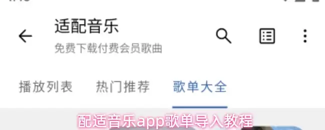 配适音乐app歌单导入教程