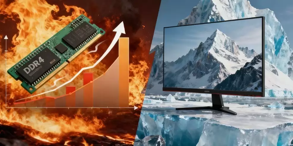 2025年DIY硬件冰火两重天：内存硬盘暴涨显示器跌破千元