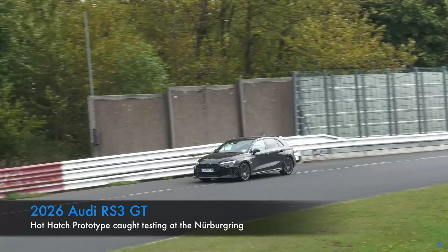 五缸发动机将迎谢幕演出,奥迪 RS3 GT 现身纽北赛道
