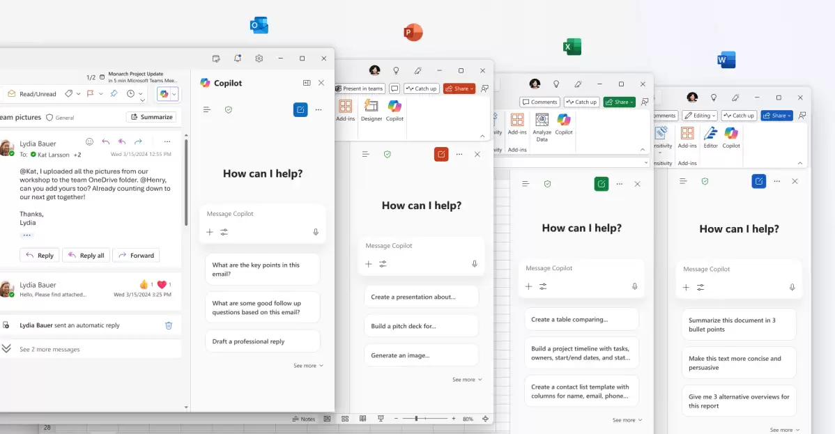 办公迎 AI 革命:微软 Copilot AI 正式入驻 Word、Excel、PowerPoint