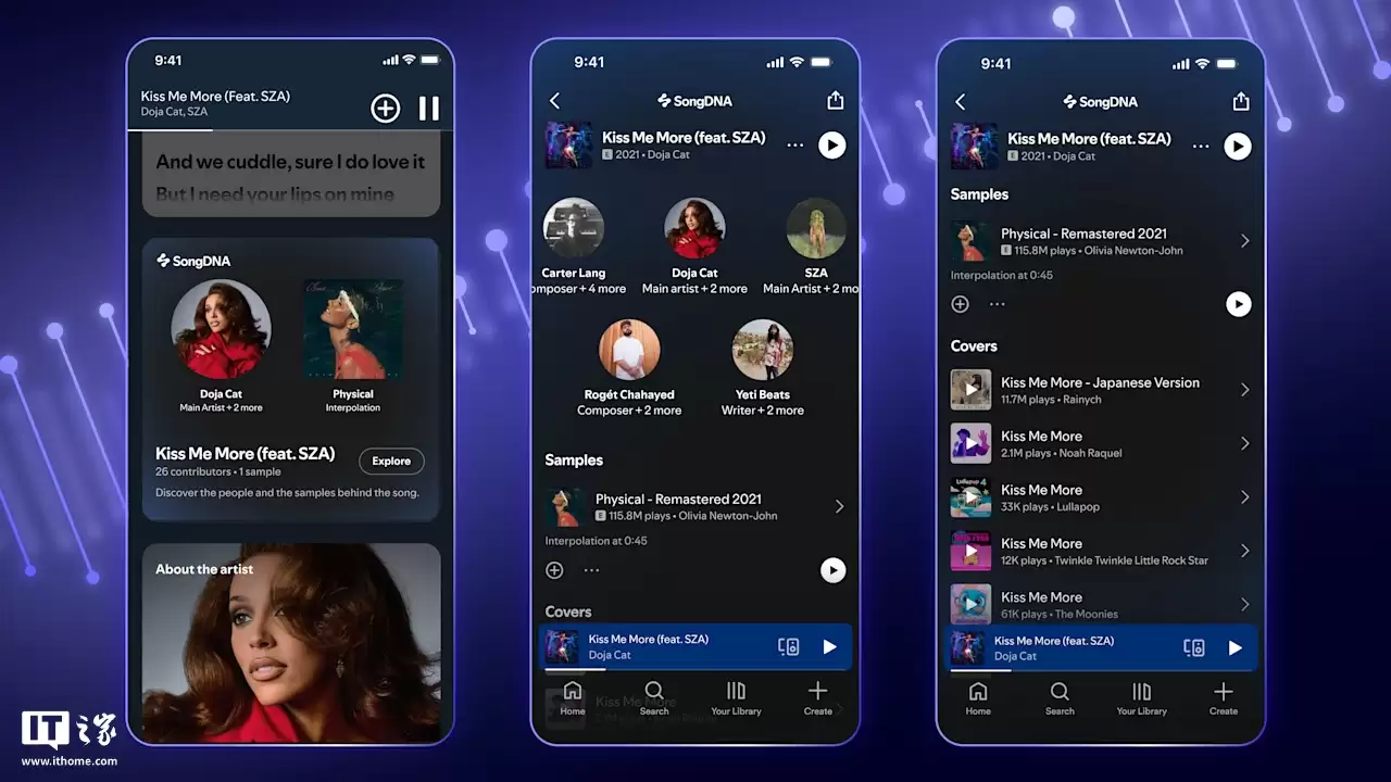 Spotify 即将推出“歌曲 DNA”功能，为用户揭示音乐内采样、翻唱版本