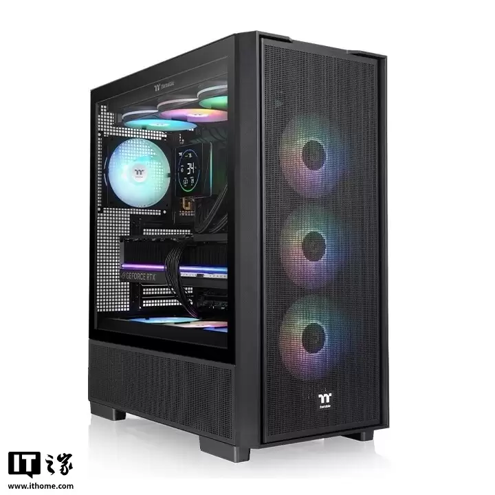 曜越推出 S380 TG ARGB 中塔式机箱：黑白双色可选、支持背插主板，可装两个 360 冷排