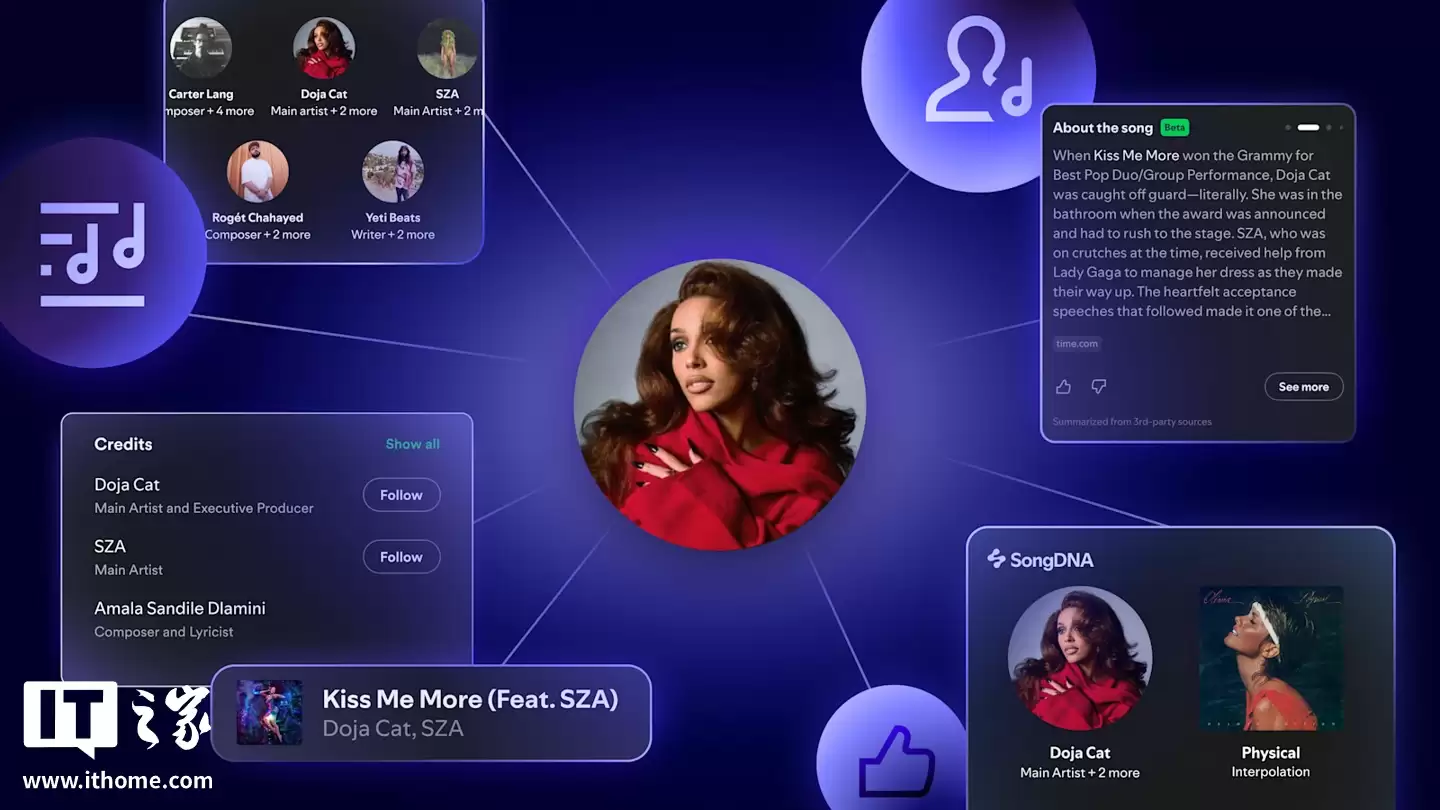 Spotify 即将推出“歌曲 DNA”功能，为用户揭示音乐内采样、翻唱版本