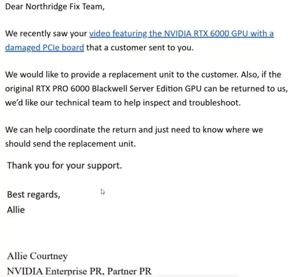 1万美元的RTX PRO 6000显卡损坏没法修:NVIDIA同意换新了!